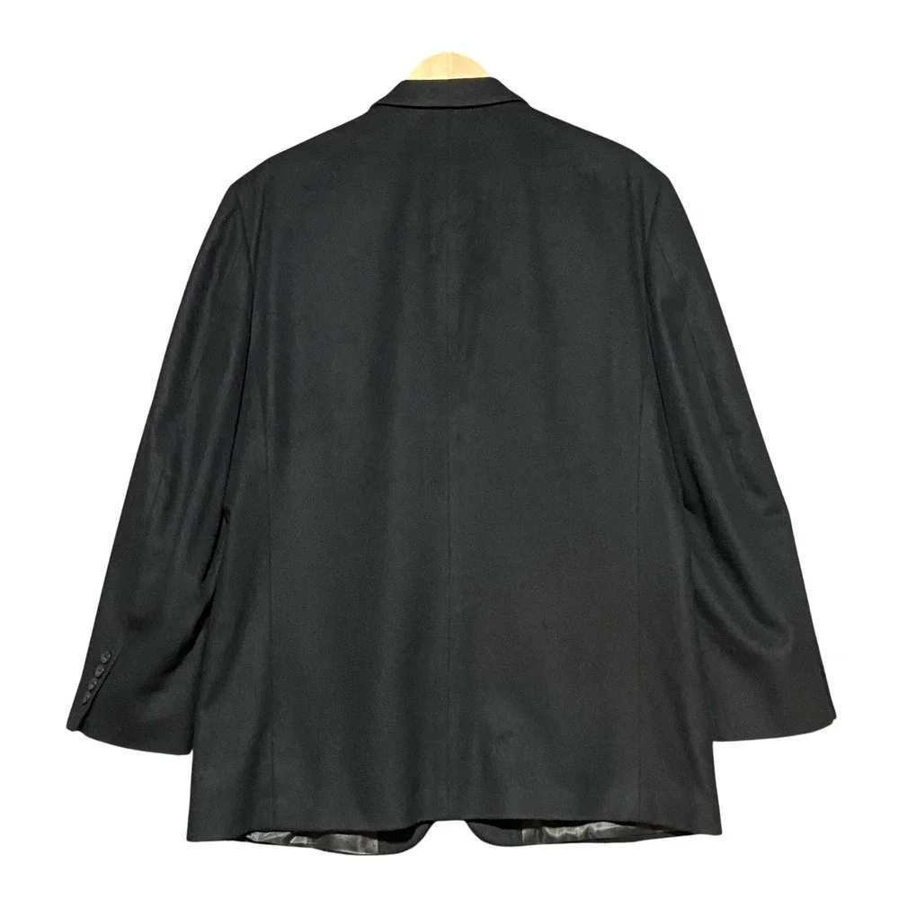 Oscar de la Renta Men's Black Wool Cashmere Blend Suit Jacket Blazer‎ Size 44R